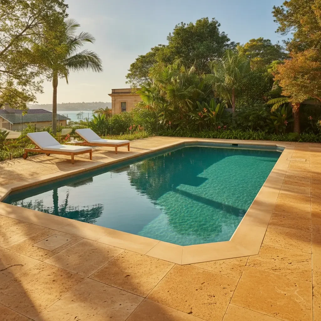 Stonefront sandstone pool paver imagery