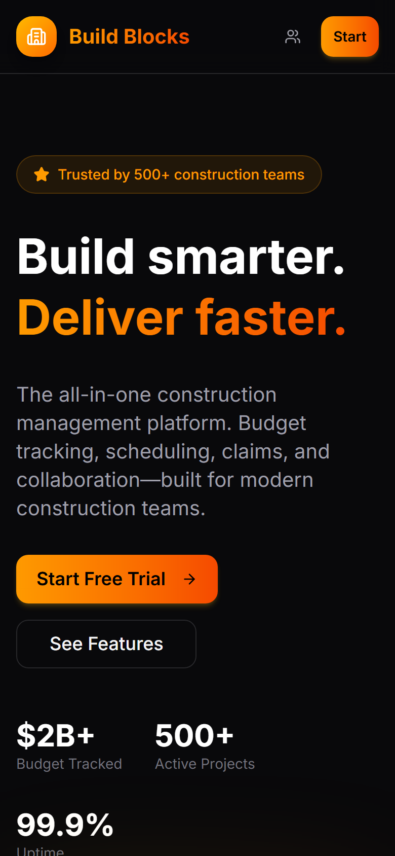 BuildBlocks — AI Construction Estimator mobile