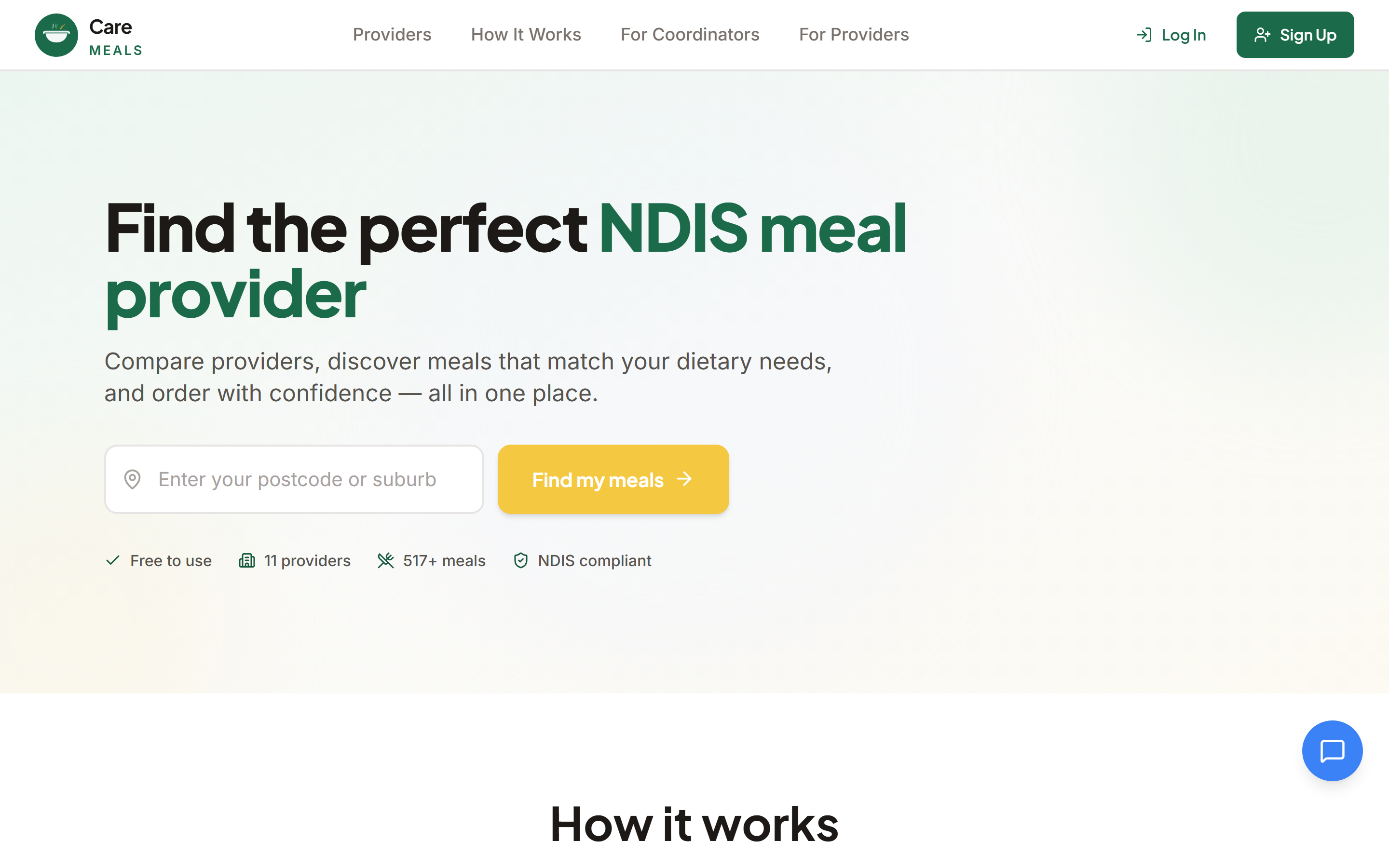 CareMeals — NDIS Meal Provider Marketplace