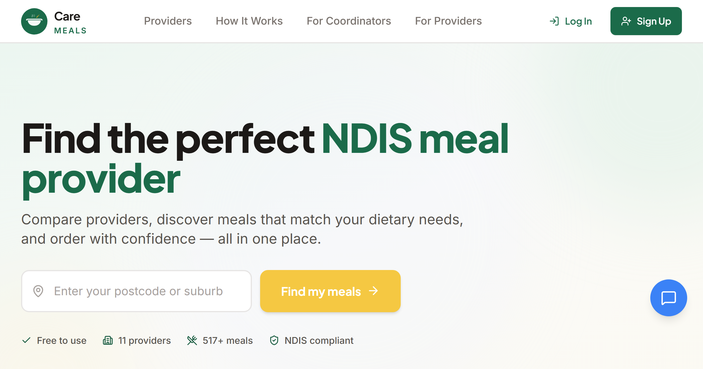 CareMeals — NDIS Meal Provider Marketplace