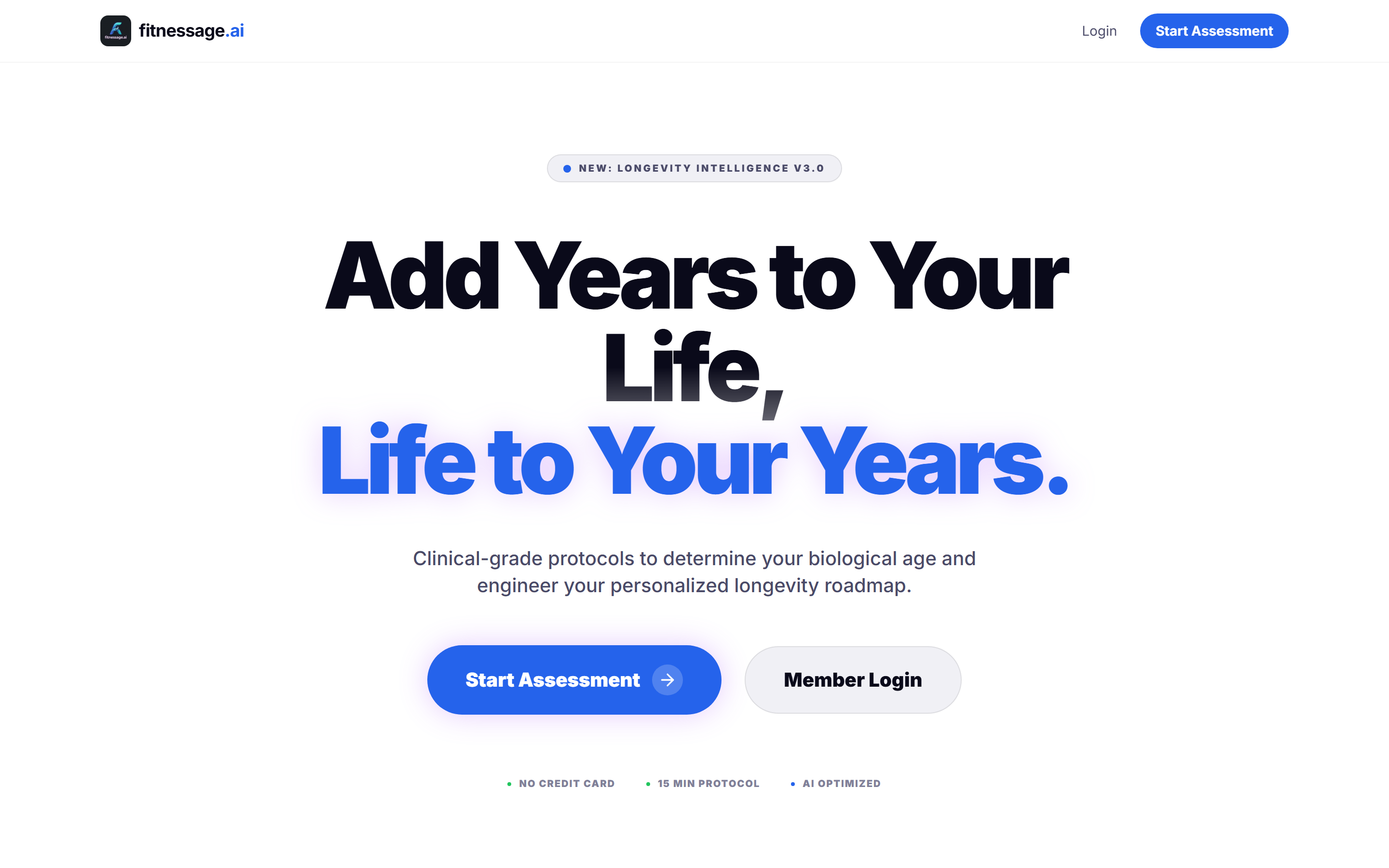 FitnessAge — AI Longevity Platform