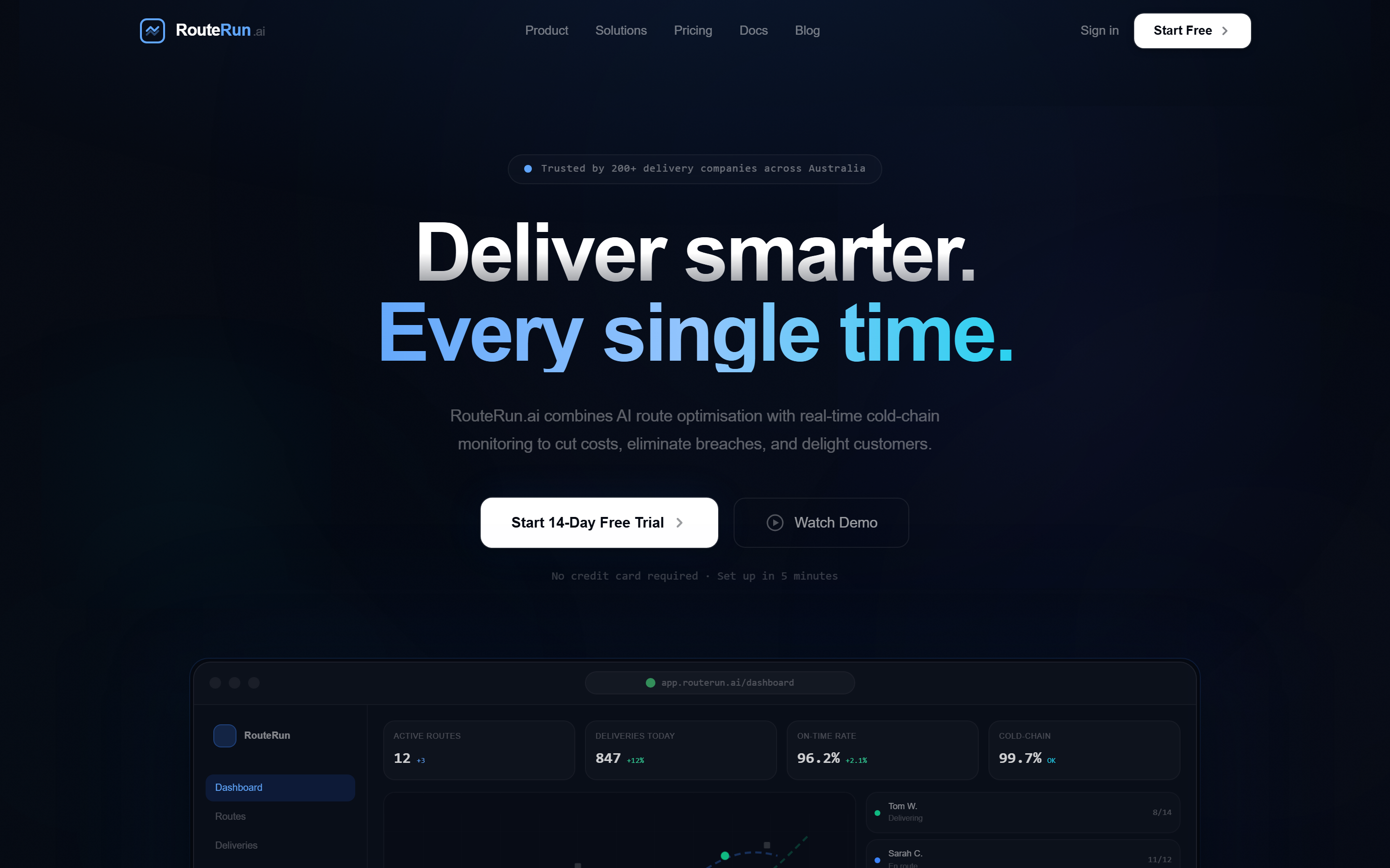 RouteRun — AI Route Optimisation