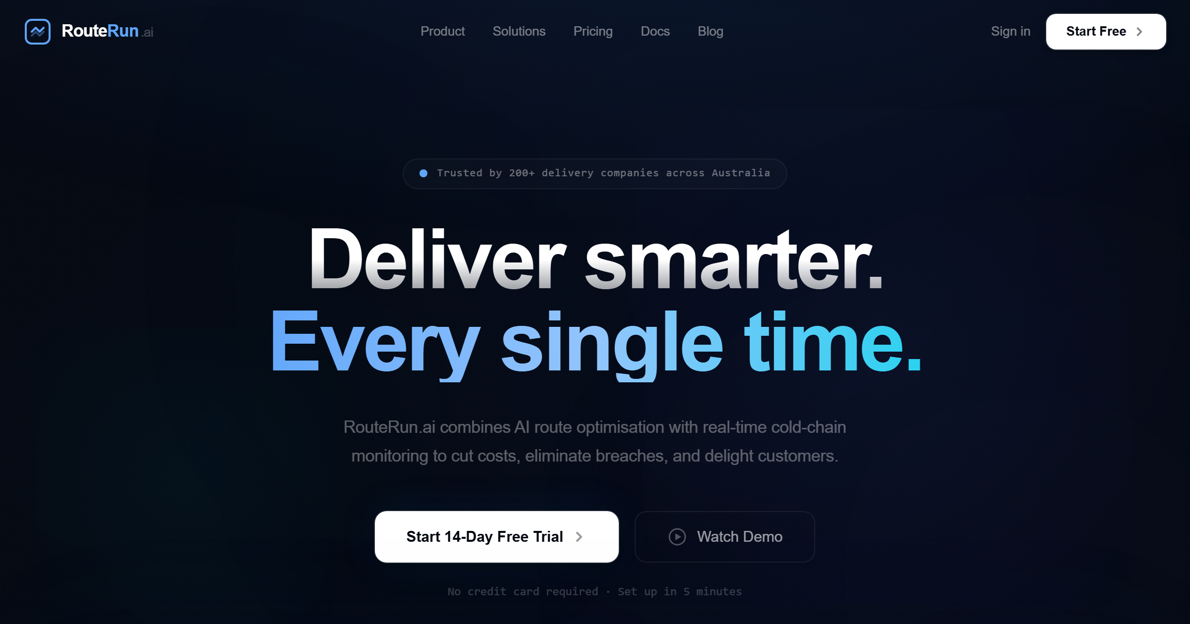 RouteRun — AI Route Optimisation