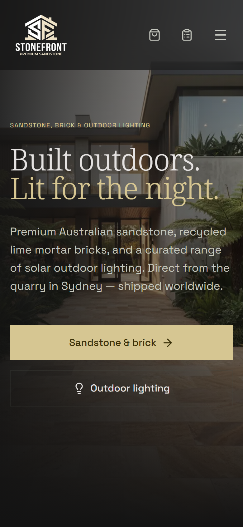 Stonefront — Premium Stone Supplier mobile