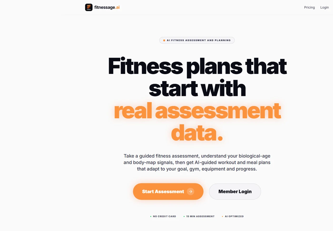FitnessAge website presentation